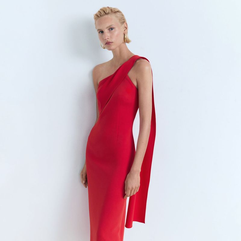 MANGO - Vestido Largo Mujer Mango