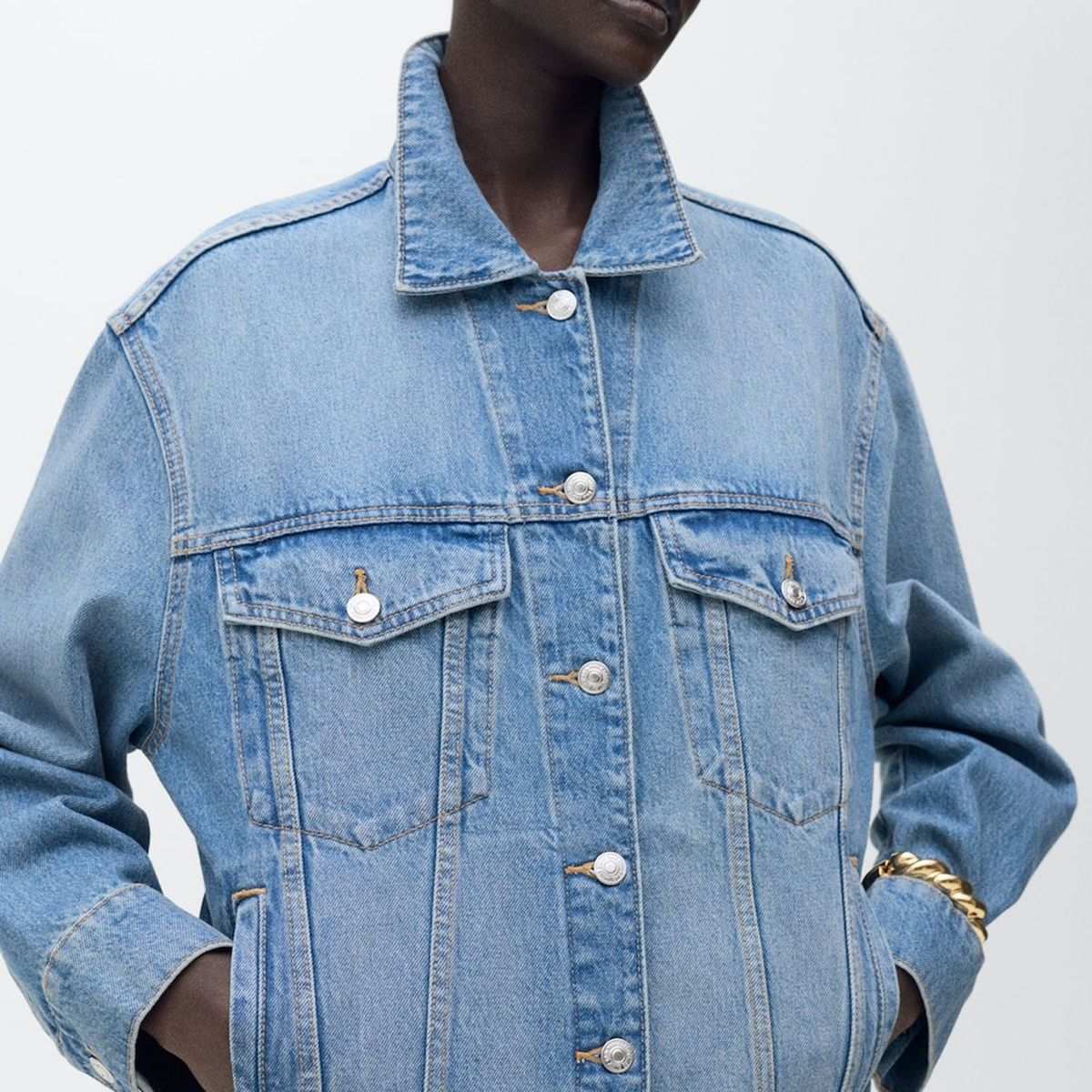 MANGO - Casaca De Jean Mujer Mango