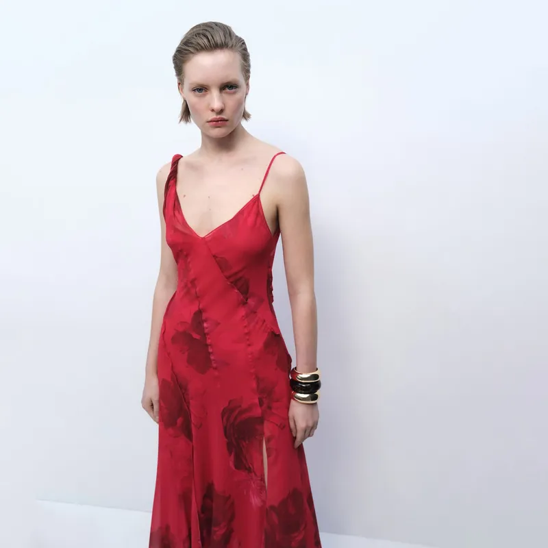 MANGO - Vestido Largo Mujer Mango