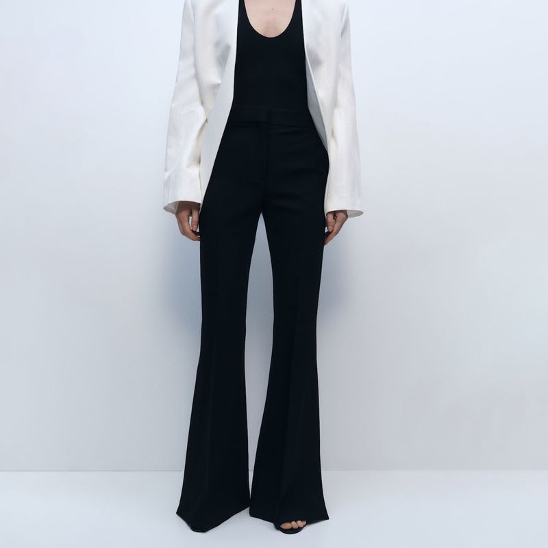 MANGO - Pantalón Flare Mujer Mango