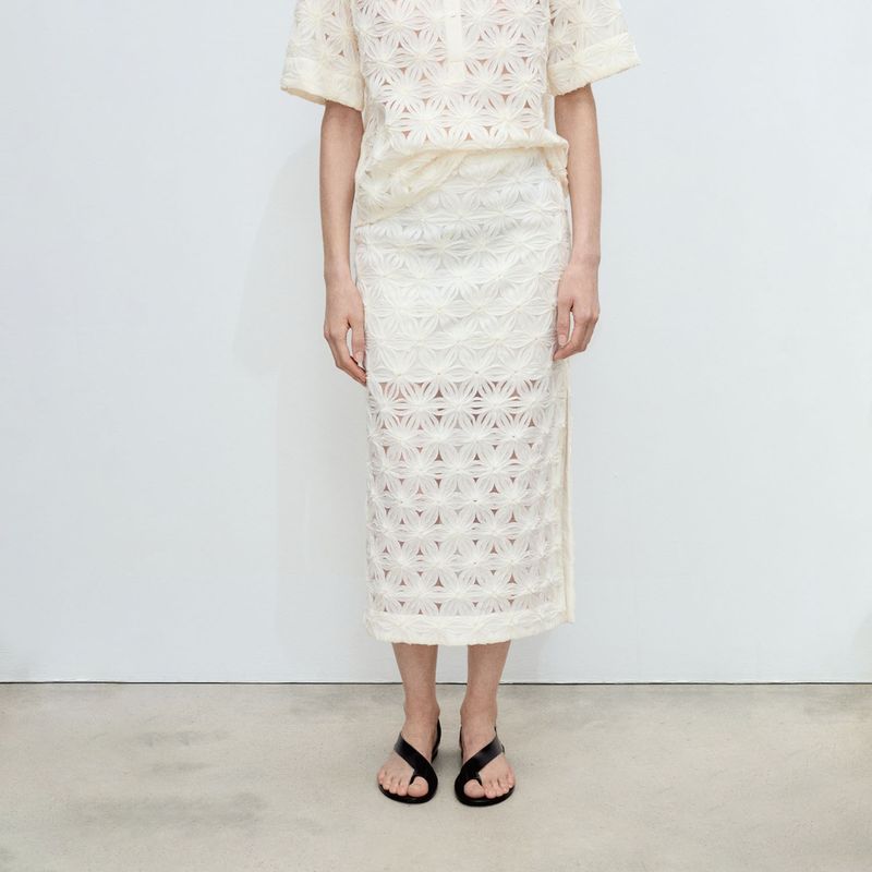 MANGO - Falda Larga Mujer Mango