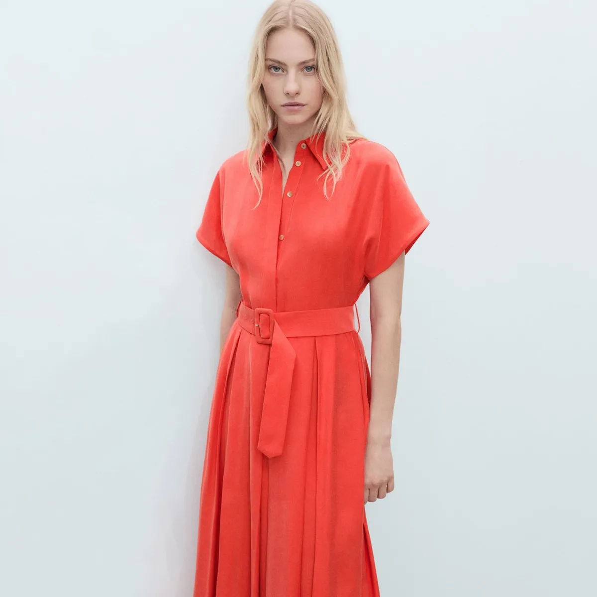 MANGO - Vestido Largo Mujer Mango