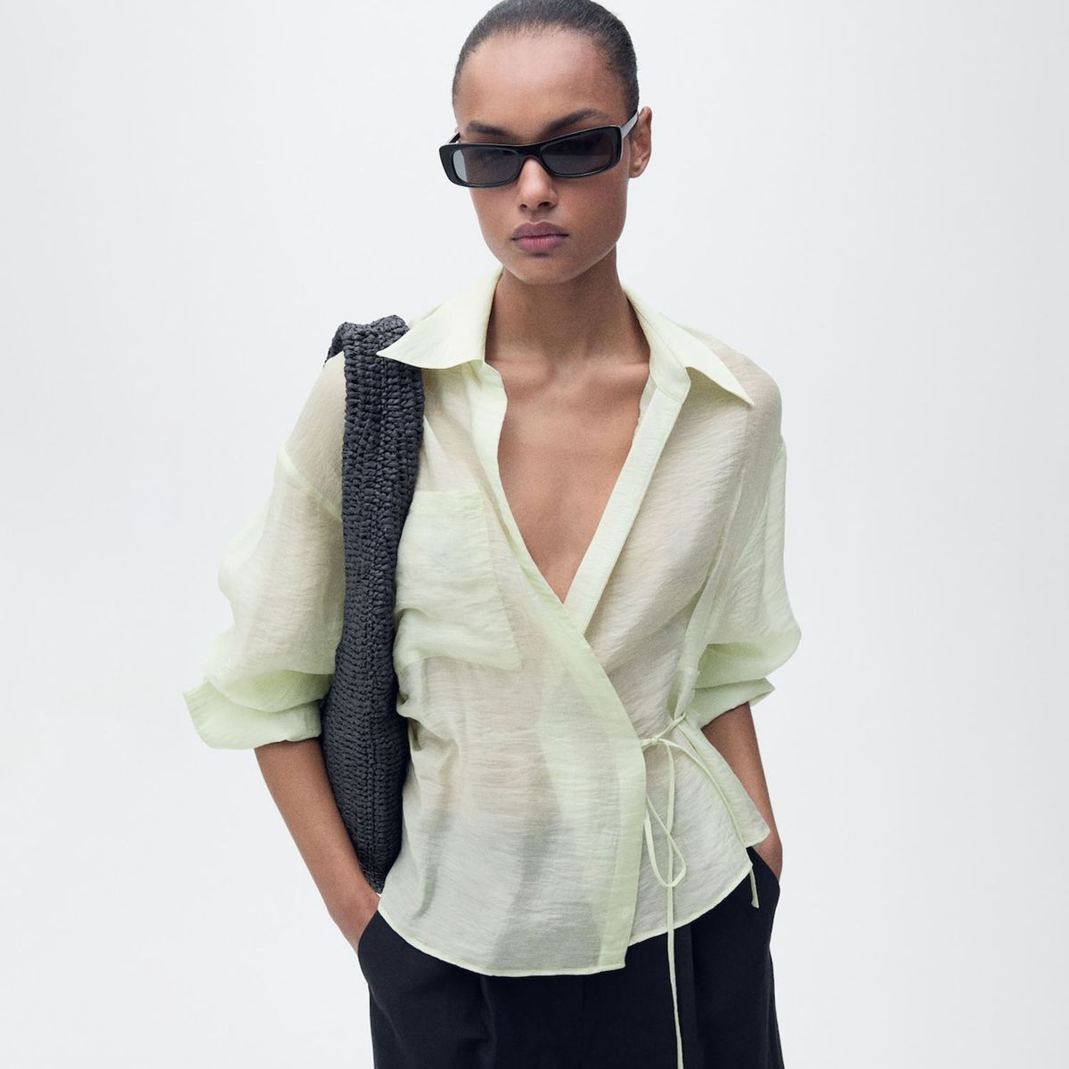 MANGO - Blusa Casual Mujer Mango