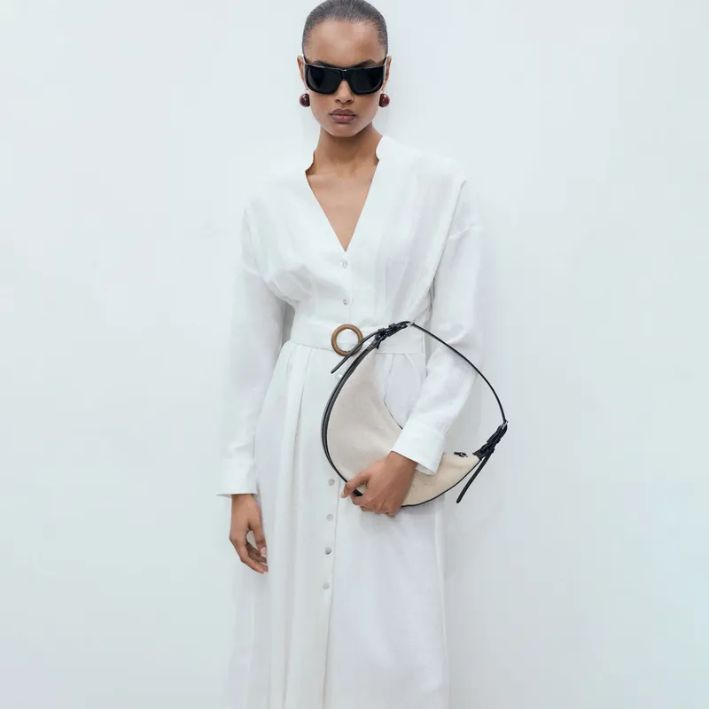 MANGO - Vestido Largo Mujer Mango