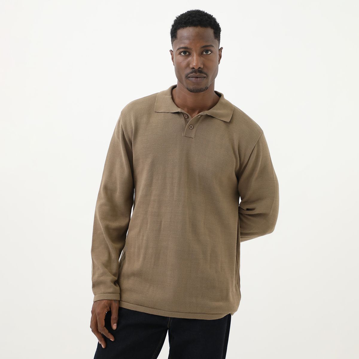 BASEMENT - Polo Manga Larga Hombre Basement