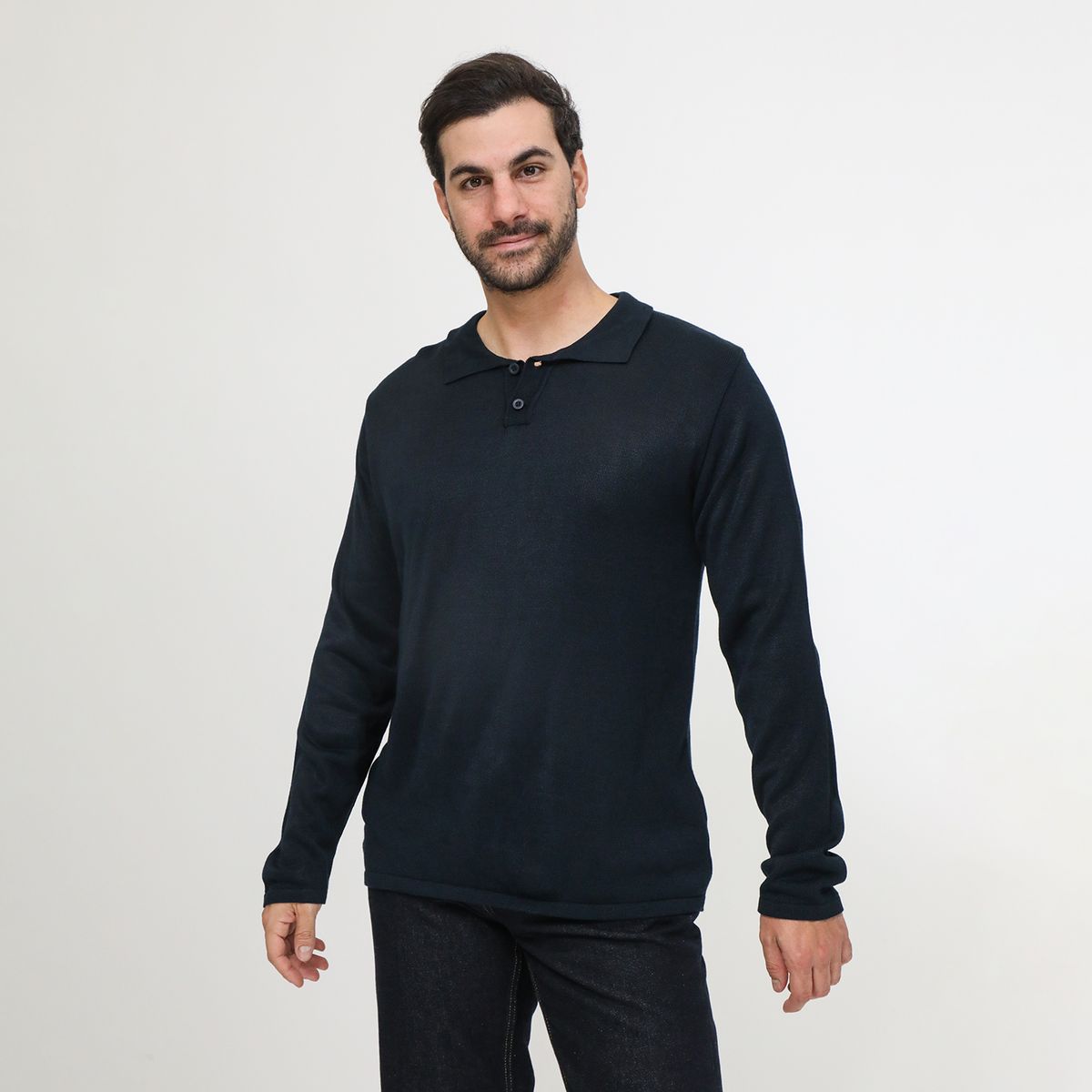 BASEMENT - Polo Manga Larga Hombre Basement