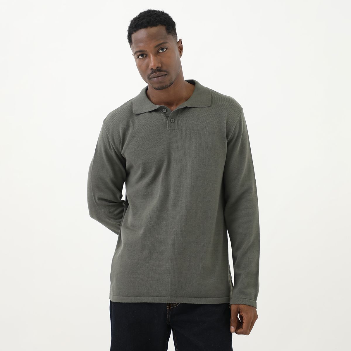 BASEMENT - Polo Manga Larga Hombre Basement