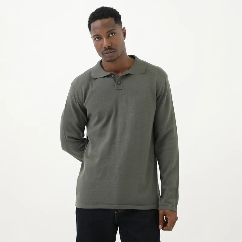 BASEMENT - Polo Manga Larga Hombre Basement