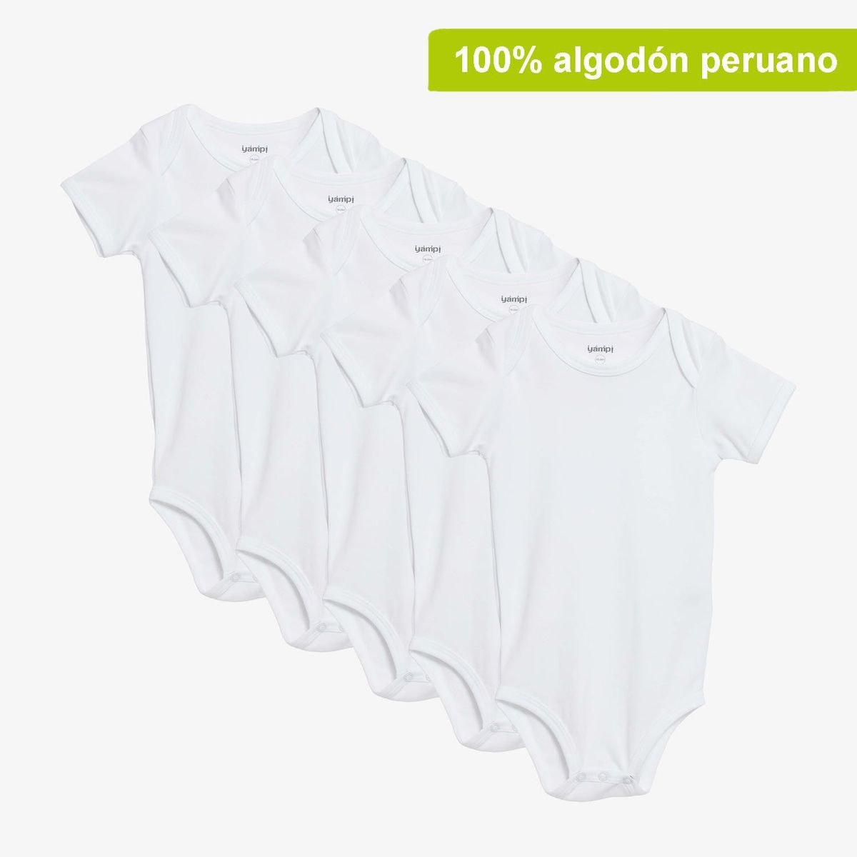 YAMP - Body Bebé Niño Niñapack X5 Manga Corta Blanquitos Algodón Yamp