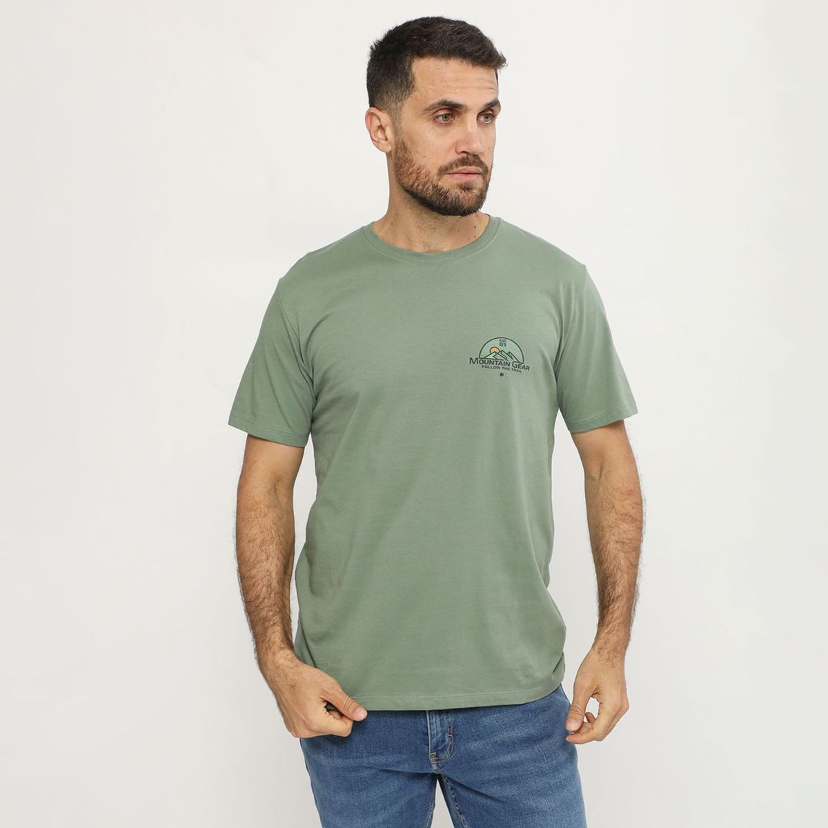 MOUNTAIN GEAR - Polo 100% Algodón Manga Corta Hombre Mountain Gear