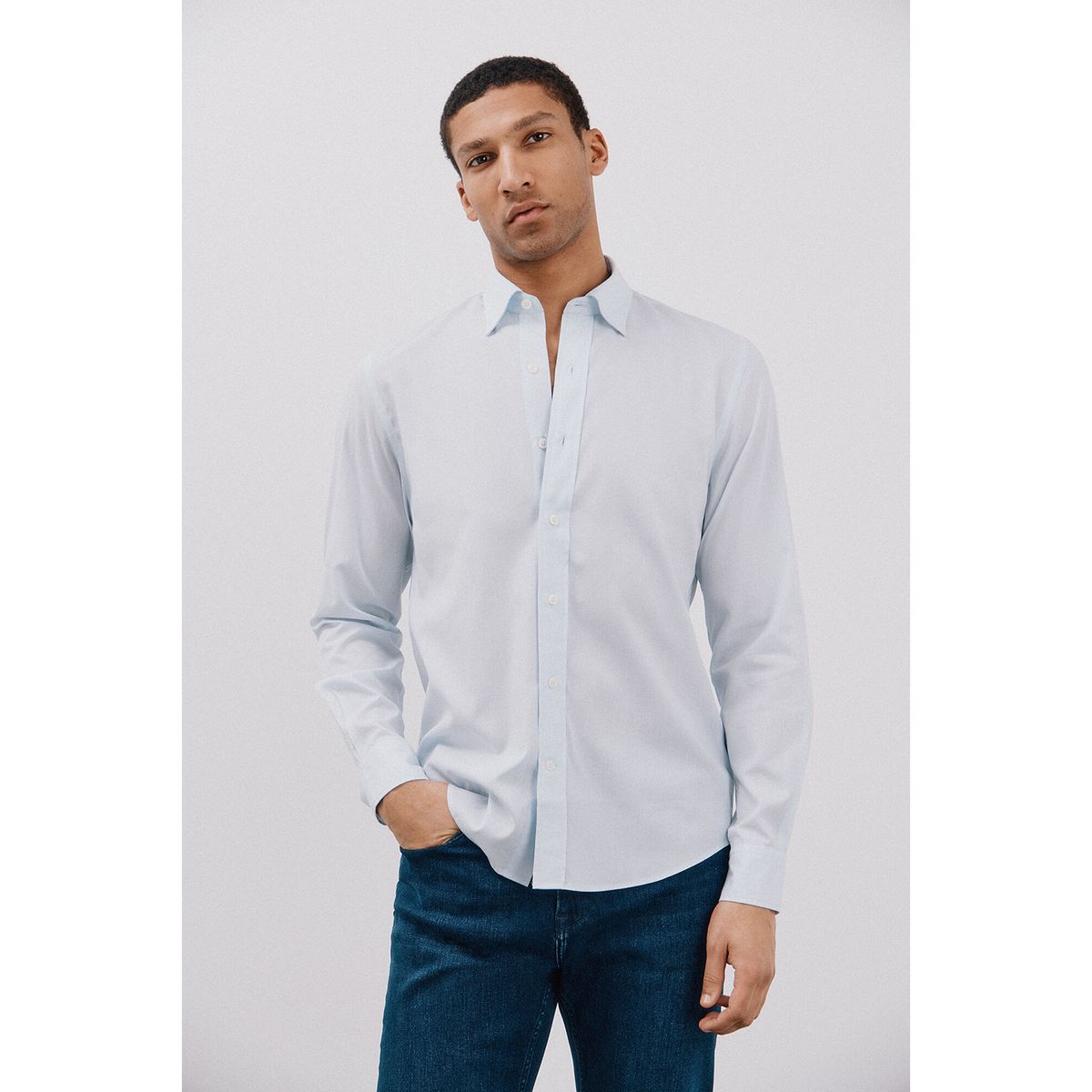 CORTEFIEL - Camisa Algodón Casual Hombre Cortefiel
