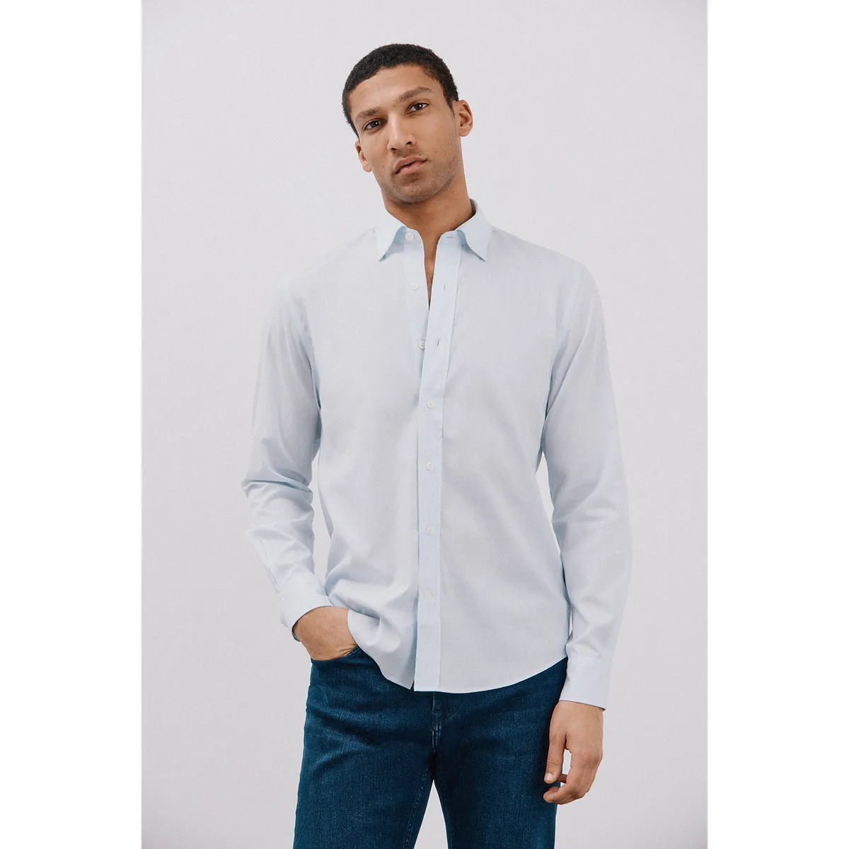 CORTEFIEL - Camisa Algodón Casual Hombre Cortefiel