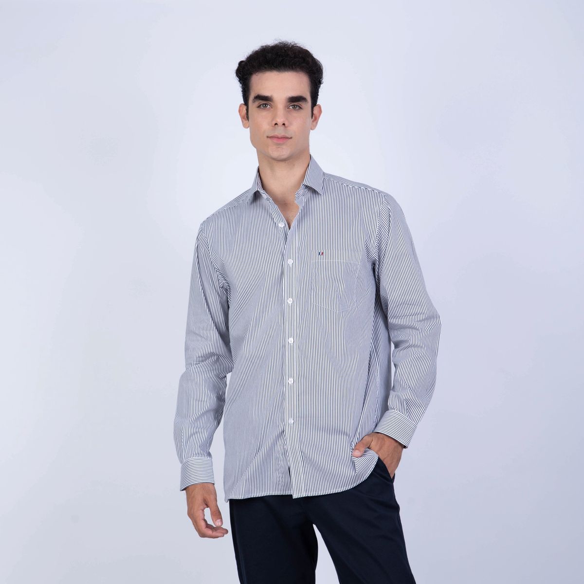 PIERRE CARDIN - Camisa 100% Algodón Casual Hombre Pierre Cardin