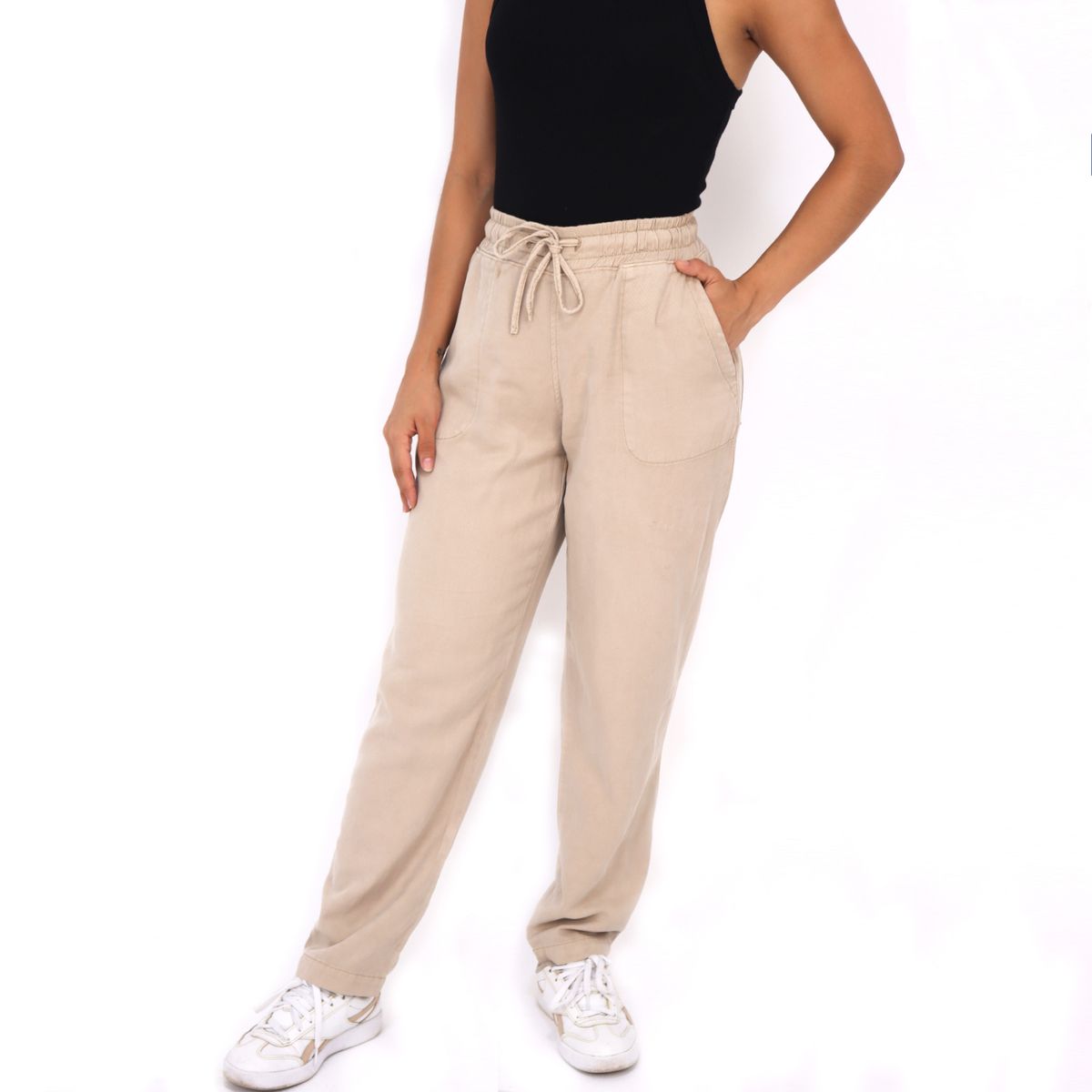KAYRA POBLET - Jean Mujer Jogger Bull Oliv