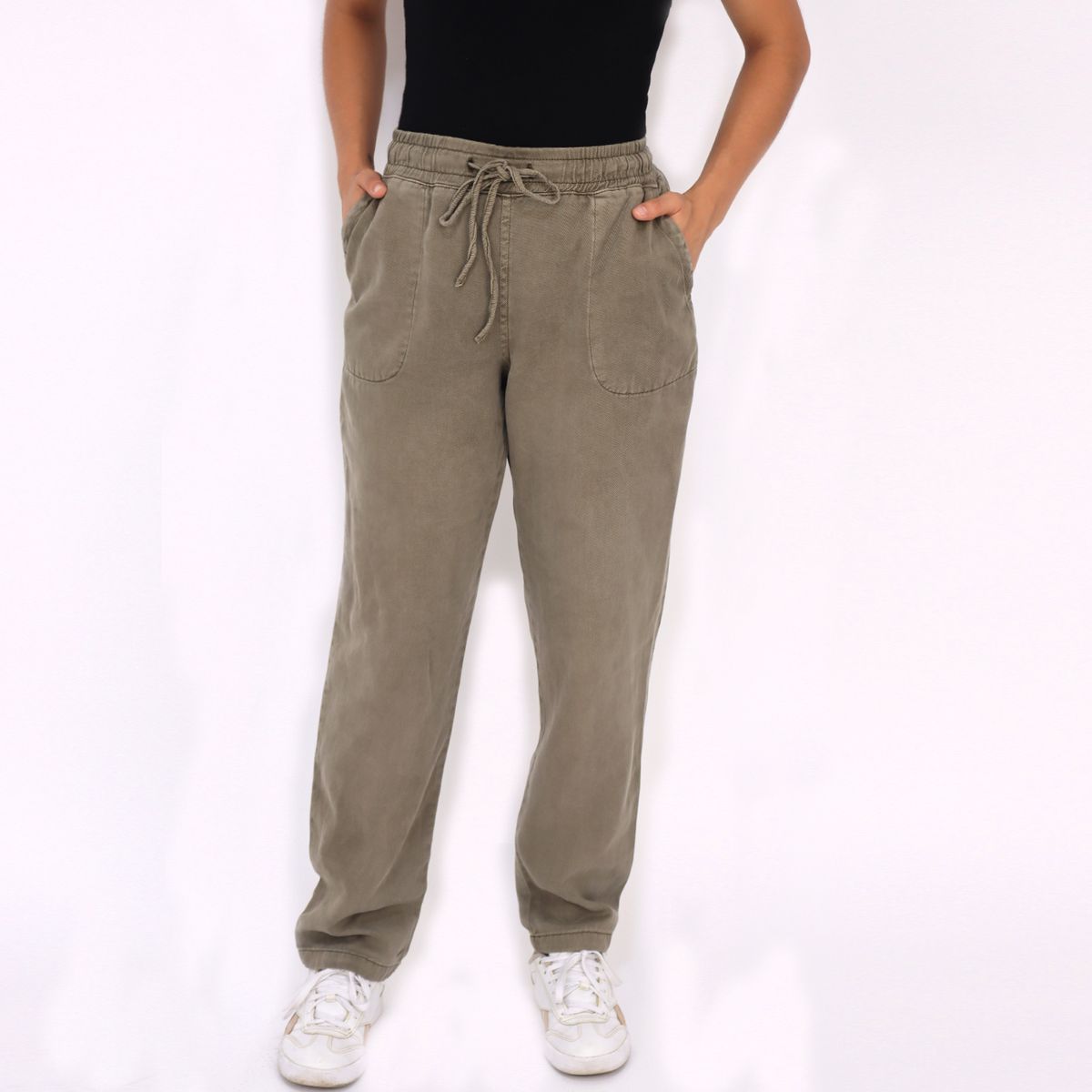 KAYRA POBLET - Jean Mujer Jogger Bull Oliv