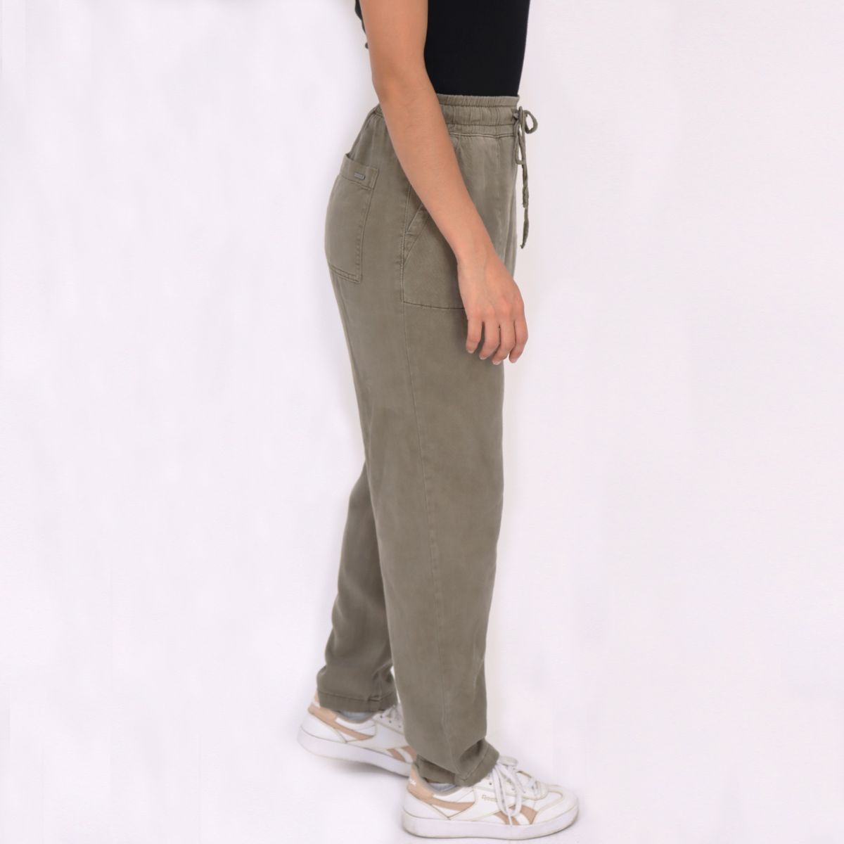 KAYRA POBLET - Jean Mujer Jogger Bull Oliv