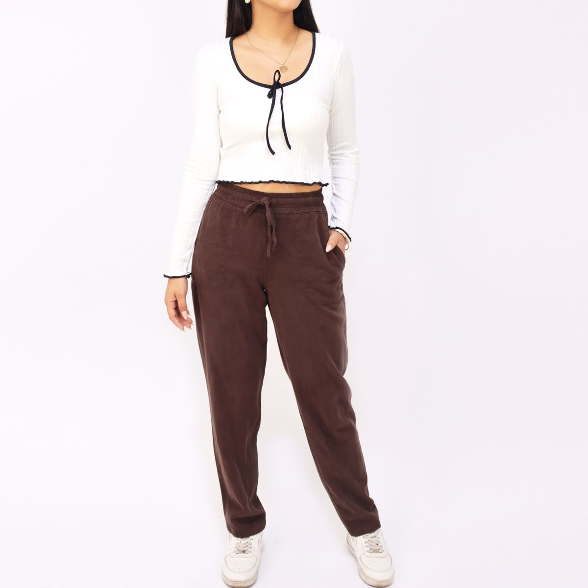 KAYRA POBLET - Jean Mujer Jogger Bull Oliv