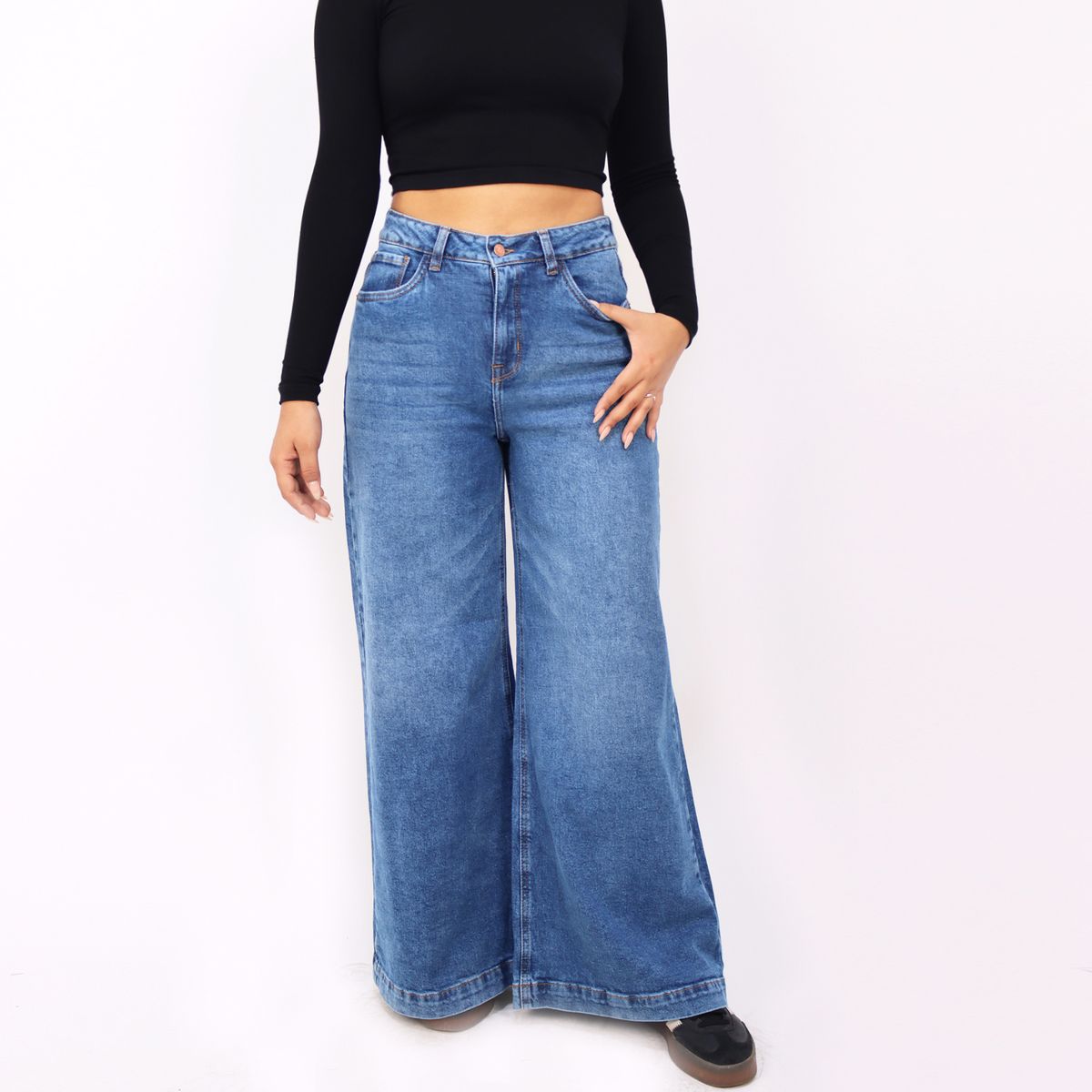 KAYRA POBLET - Jean Mujer Wide Leg Flare