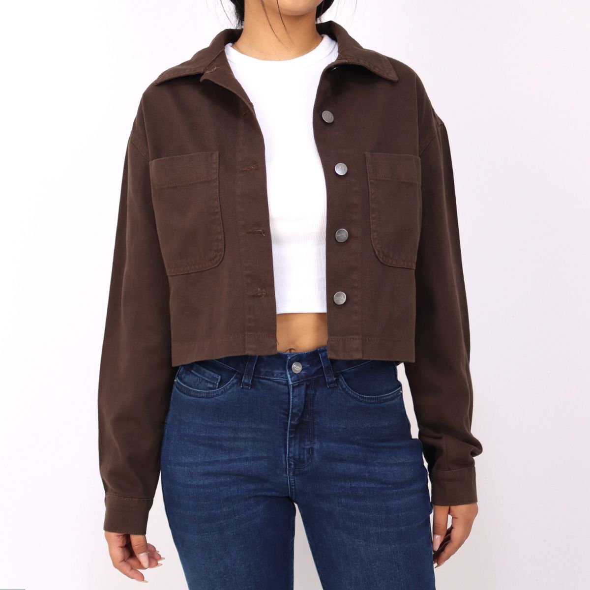 KAYRA POBLET - Chaqueta Jean Mujer Crop Bull