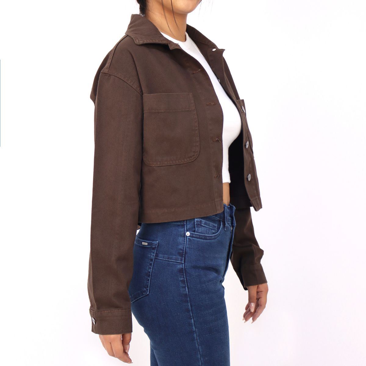 KAYRA POBLET - Chaqueta Jean Mujer Crop Bull
