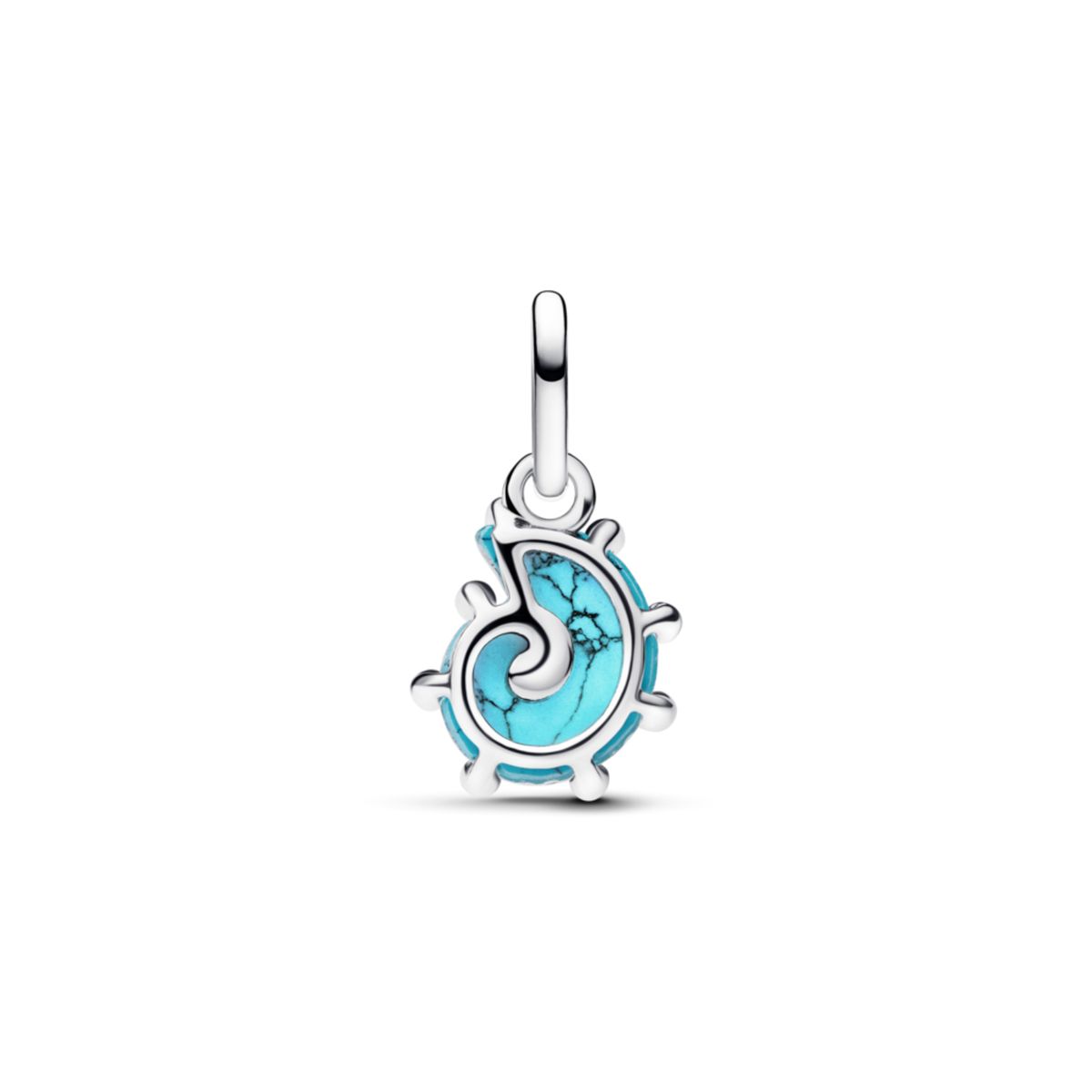 PANDORA - Charm Colgante Caracola De Cristal De Murano Azul