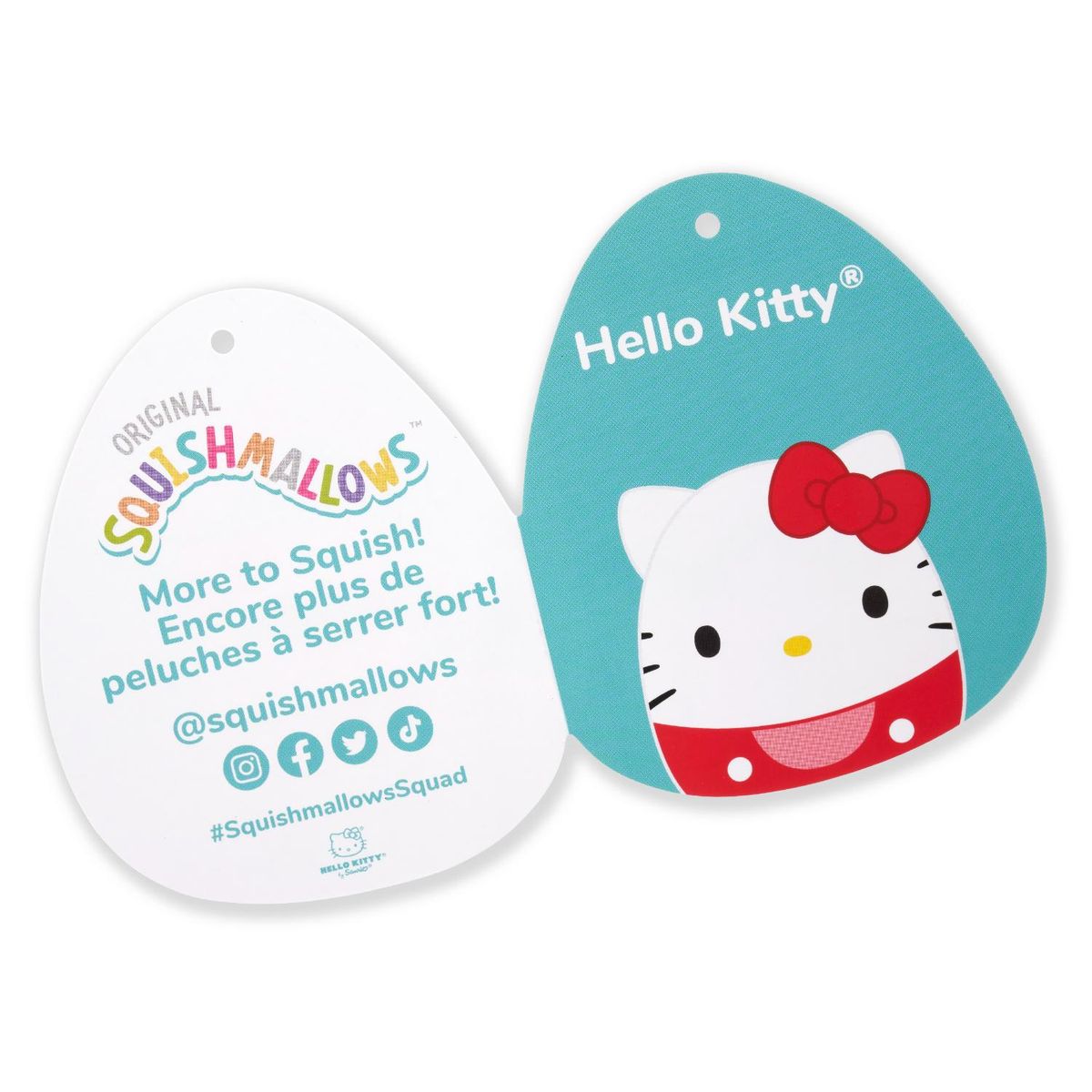 HELLO KITTY - Peluche Squishmallow Hello Kitty Serie Clásica