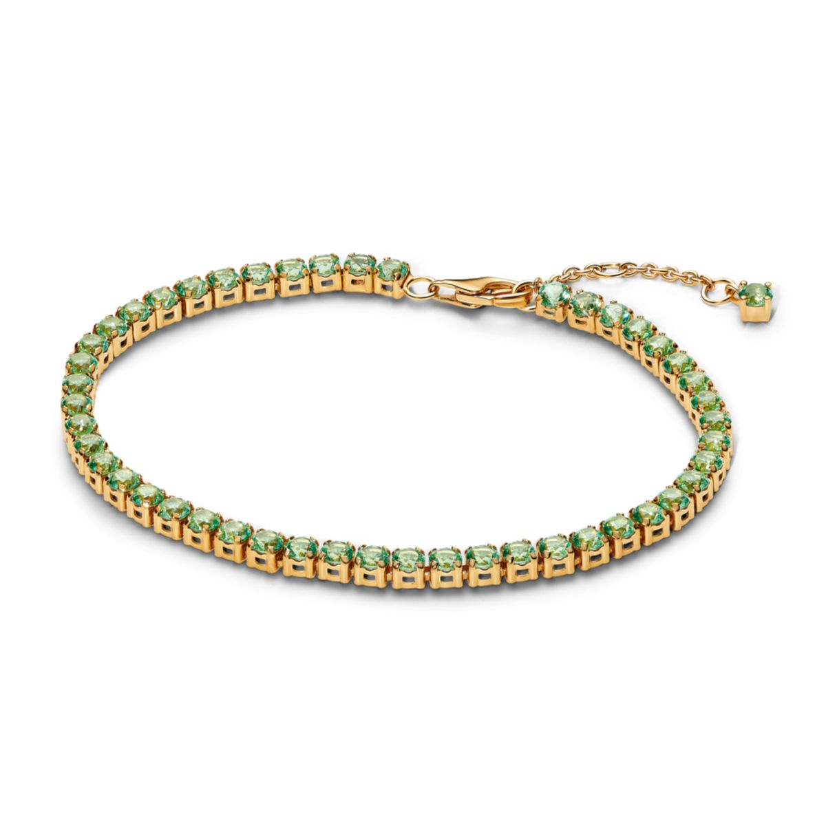 PANDORA - Brazalete Tenis Verde Brillante