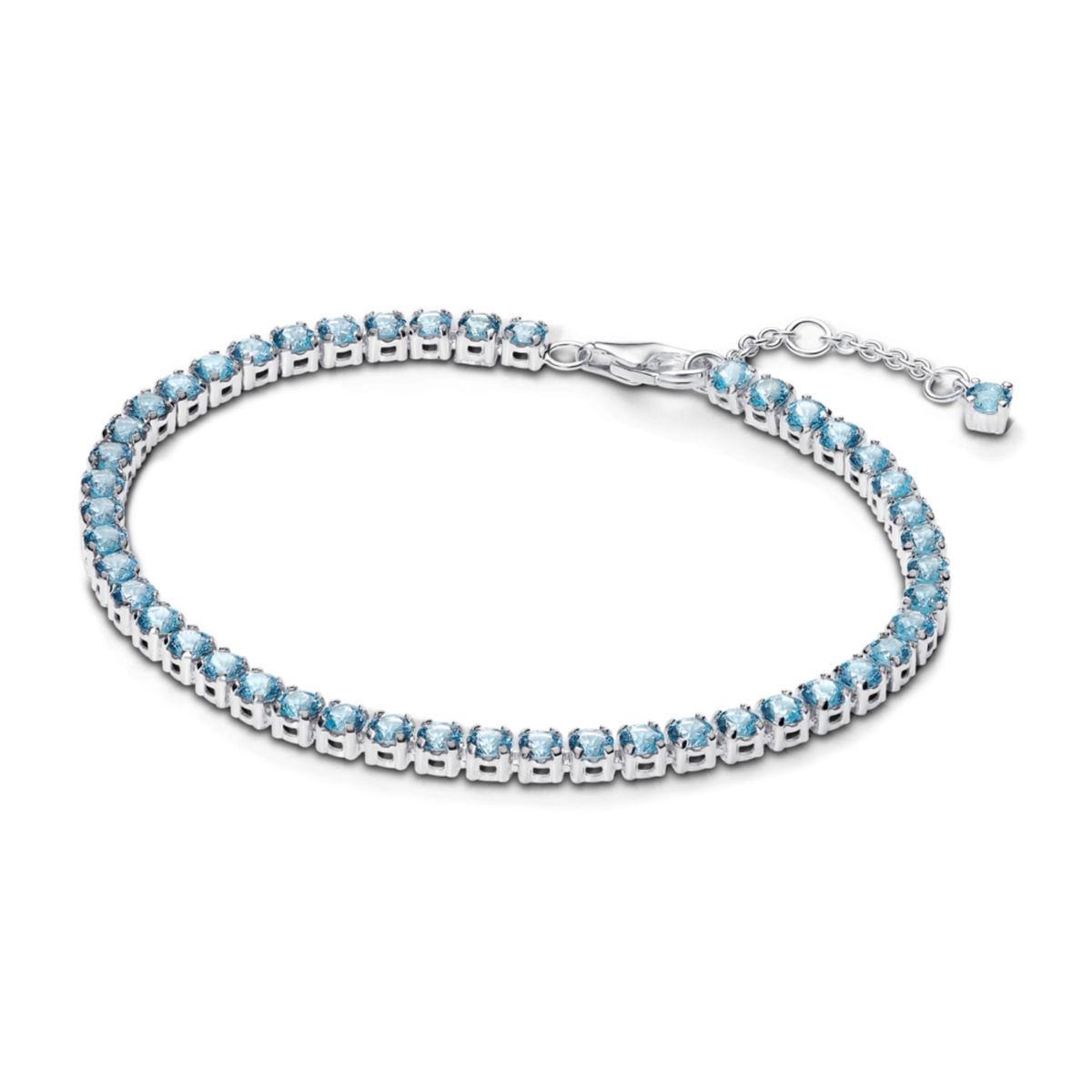 PANDORA - Brazalete Tenis Azul Claro Brillante