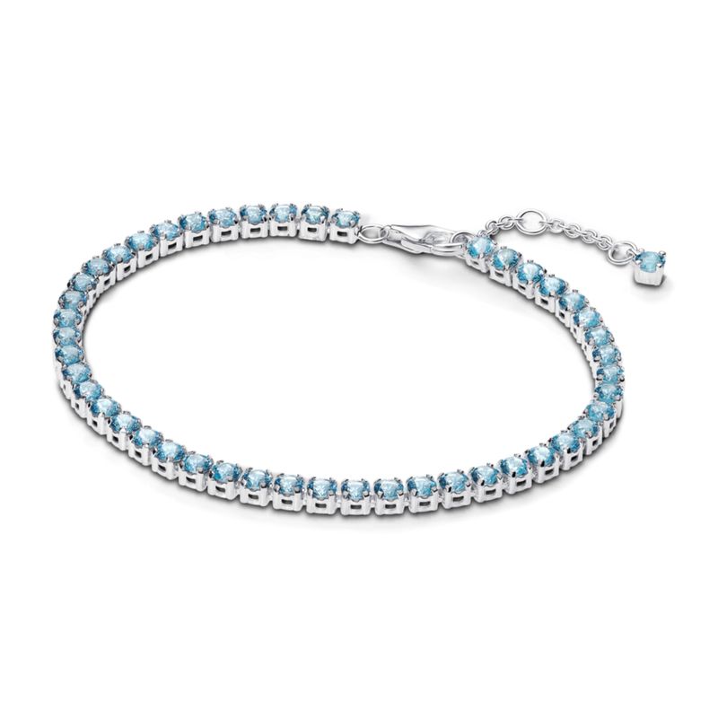 PANDORA - Brazalete Tenis Azul Claro Brillante