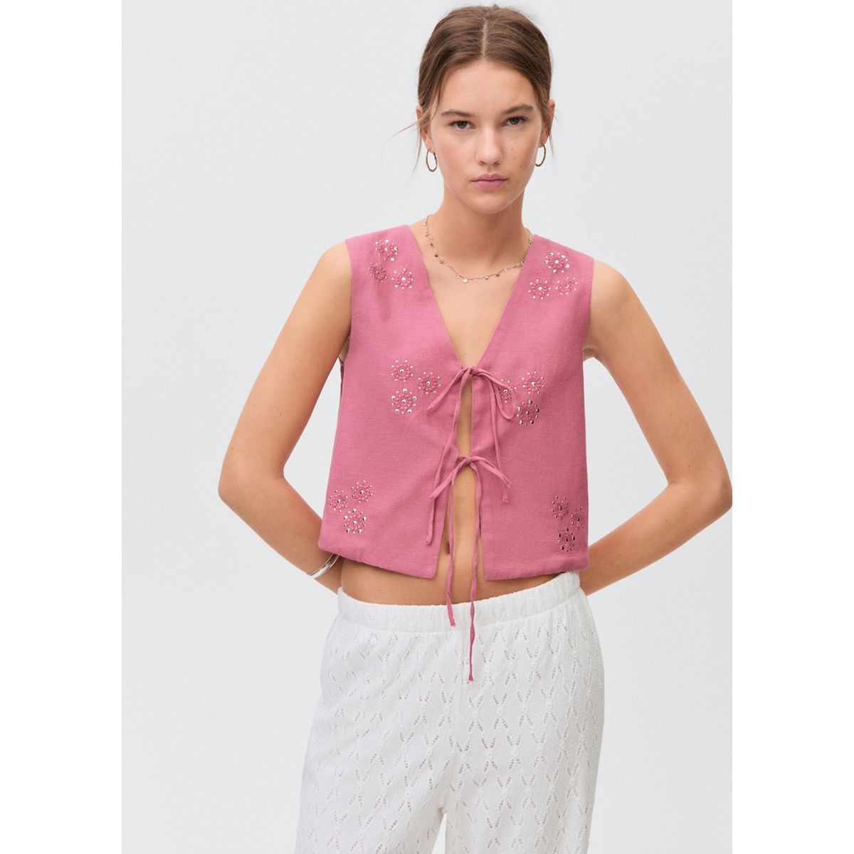 MANGO TEEN - Chaleco Casual Mujer Mango Teen