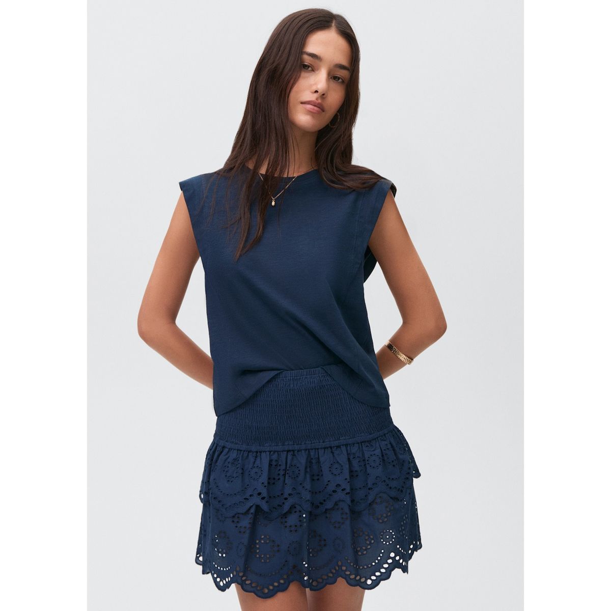 MANGO TEEN - Falda Corta Mujer Mango Teen