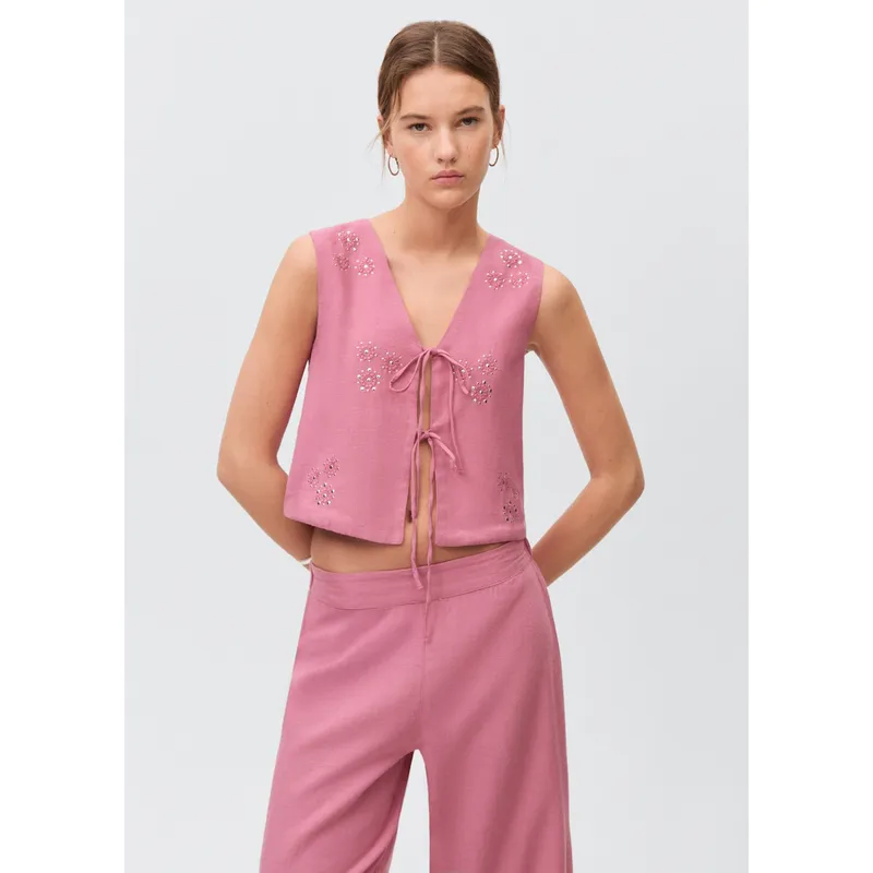 MANGO TEEN - Pantalón Casual Mujer Mango Teen