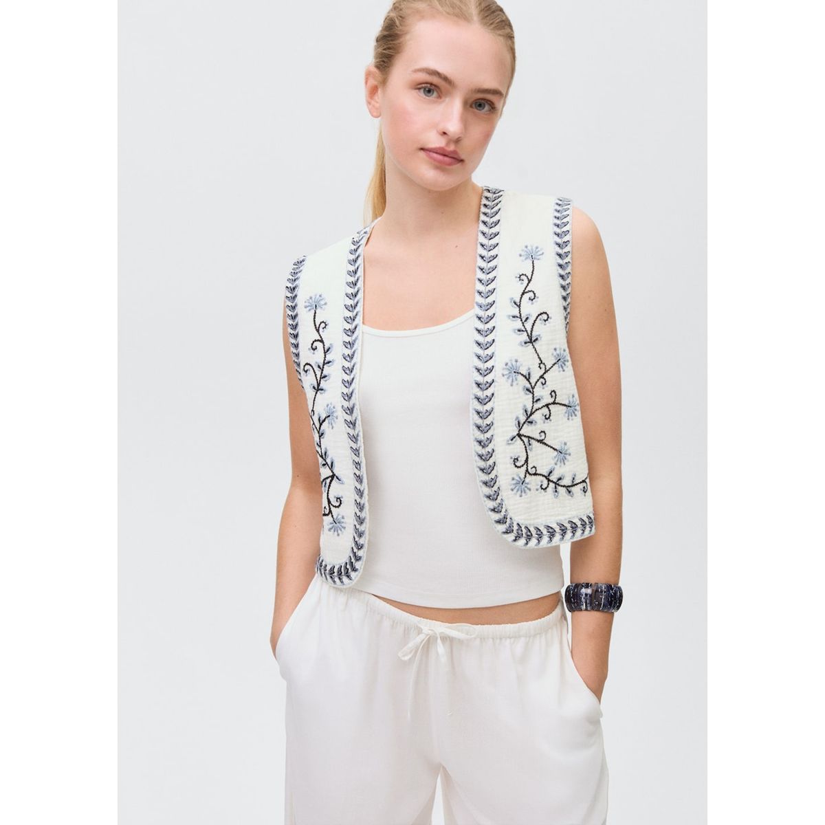 MANGO TEEN - Chaleco Casual Mujer Mango Teen