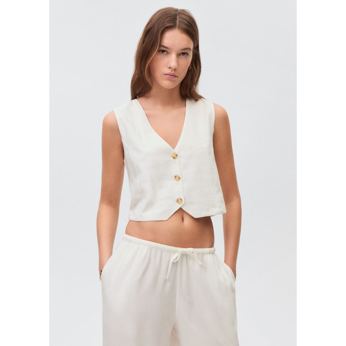 MANGO TEEN - Chaleco Casual Mujer Mango Teen