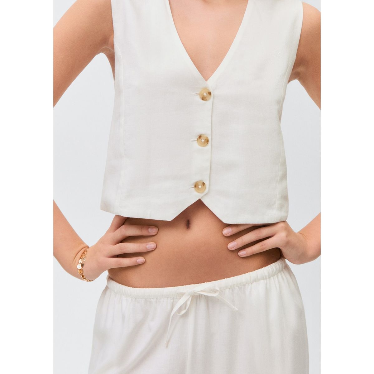 MANGO TEEN - Chaleco Casual Mujer Mango Teen