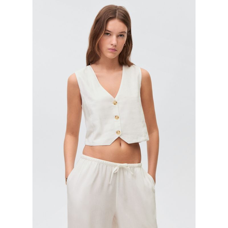 MANGO TEEN - Chaleco Casual Mujer Mango Teen