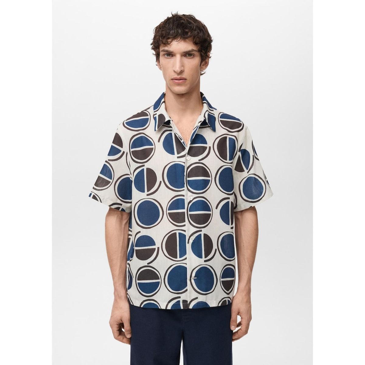 CATRICE - Camisa Manga Corta Estampada Mango Man
