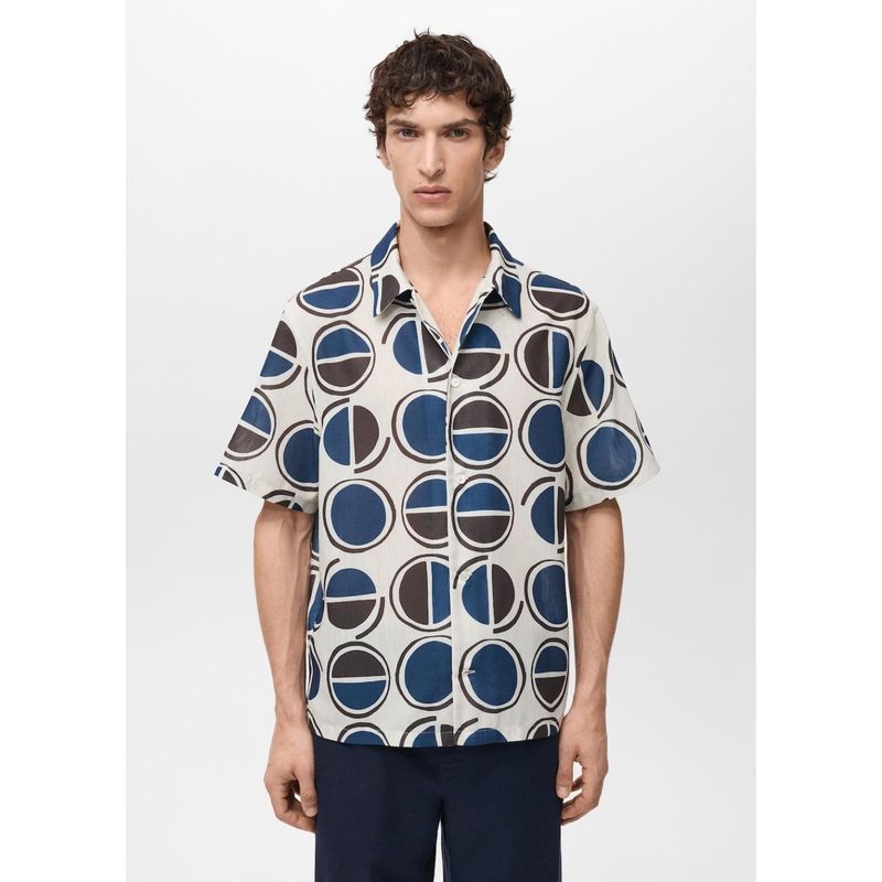 CATRICE - Camisa Manga Corta Estampada Mango Man