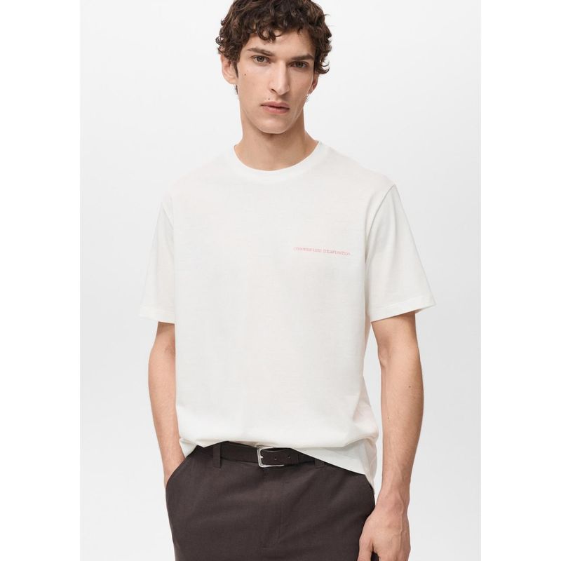 MANGO - Camiseta Algodón Casual Mango Man