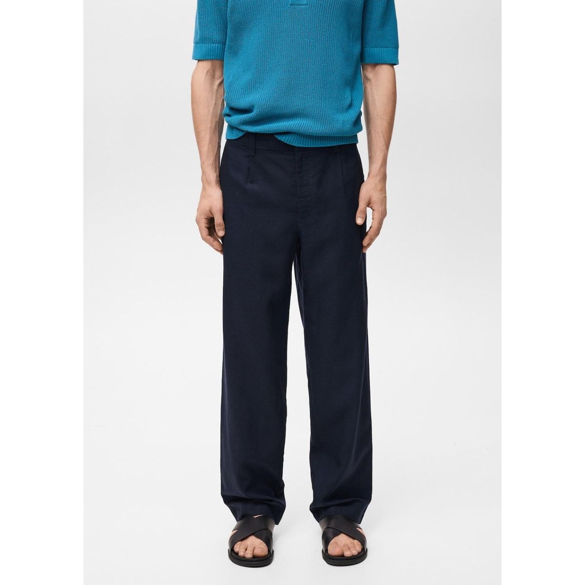 MANGO - Pantalón Regular Fit Lyocell Lino Mango Man