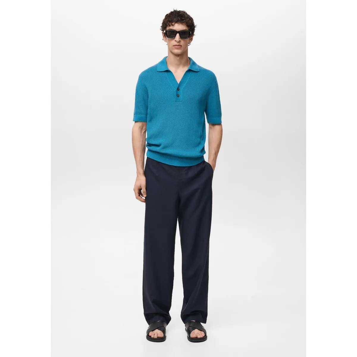 MANGO - Pantalón Regular Fit Lyocell Lino Mango Man