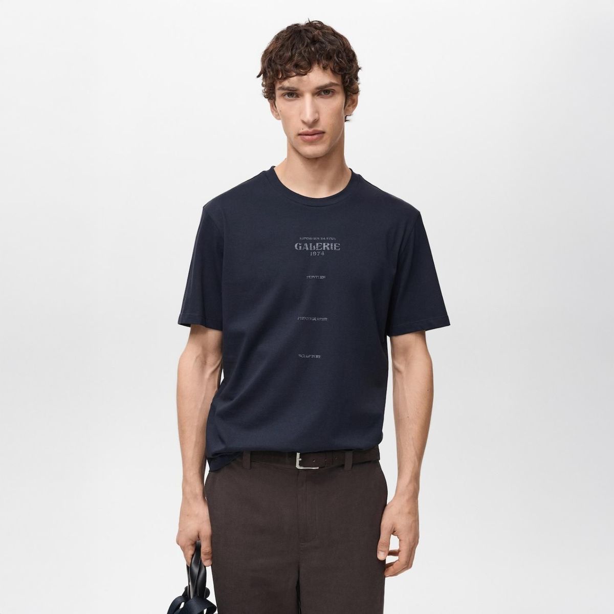 MANGO - Polo Estampada Manga Corta Mango Man