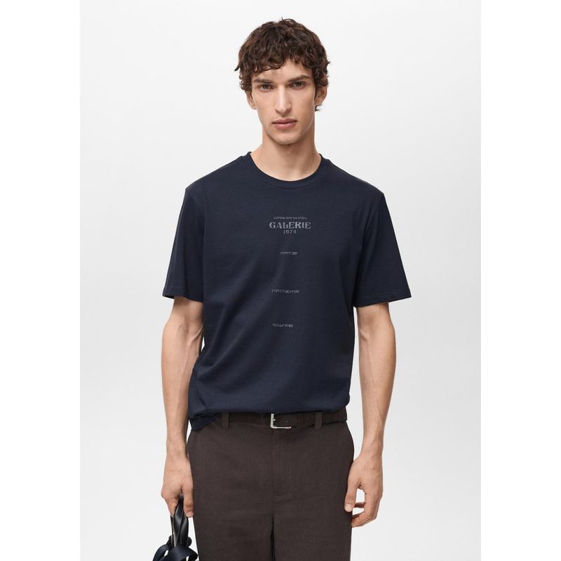 MANGO - Polo Estampada Manga Corta Mango Man