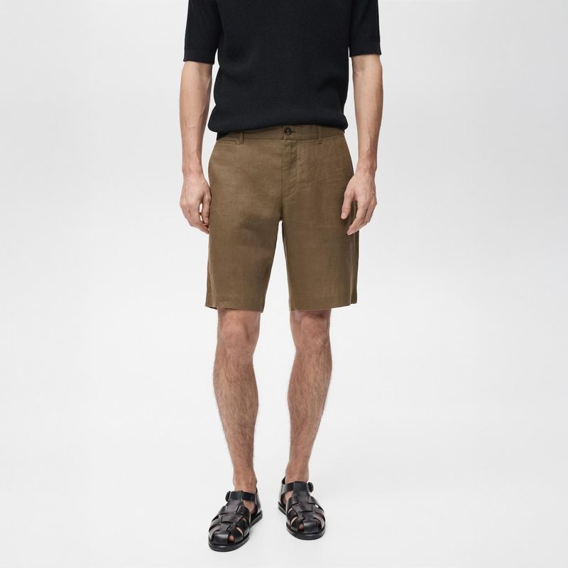 MANGO - Short Casual Slim Fit 100% Lino Mango Man