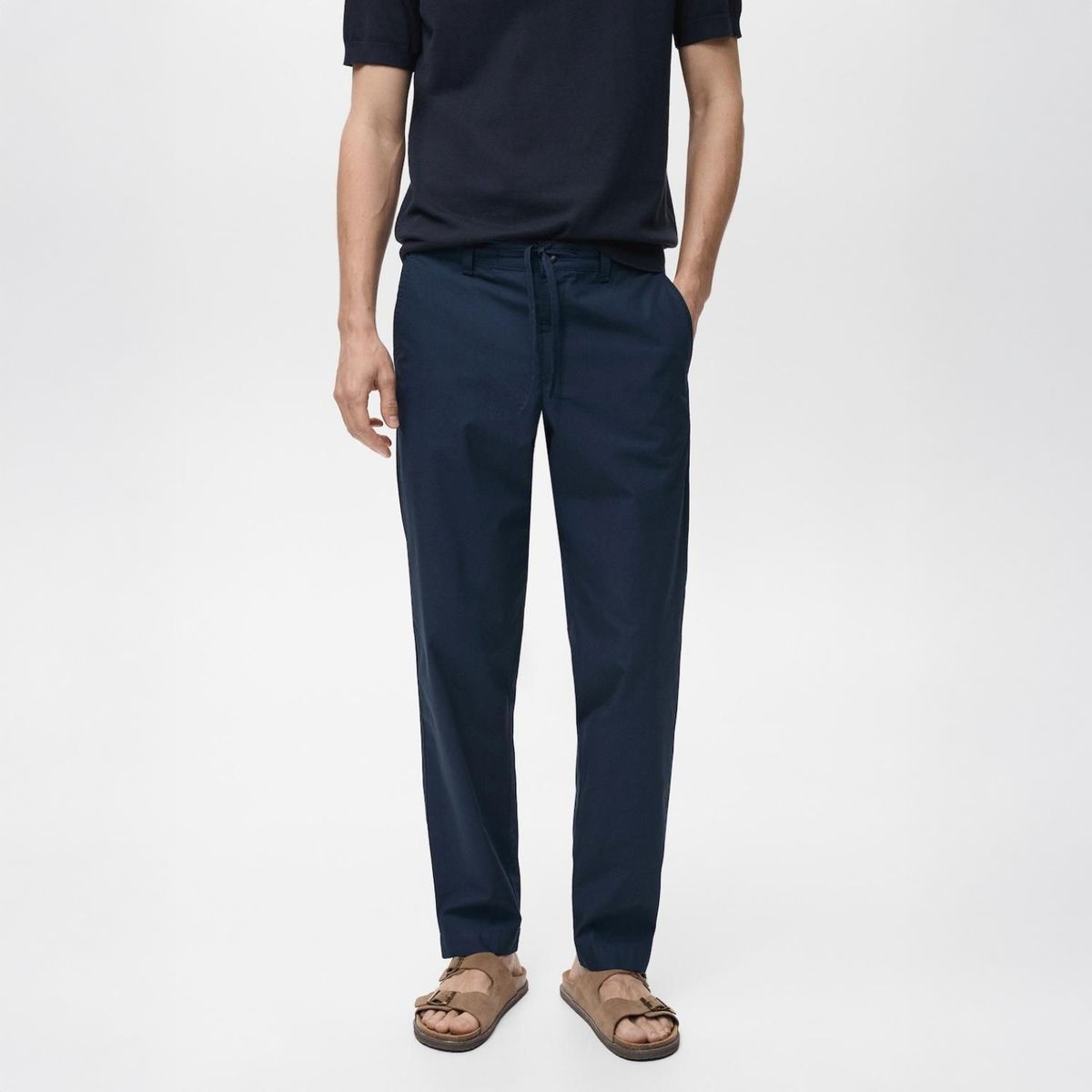 MANGO - Pantalón Popelín Algodón Mango Man