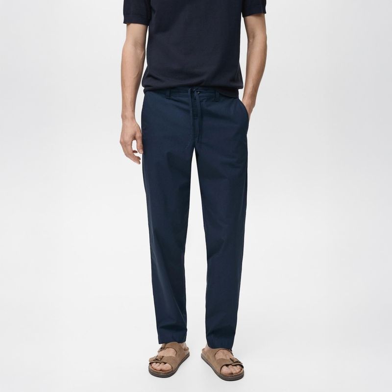 MANGO - Pantalón Popelín Algodón Mango Man