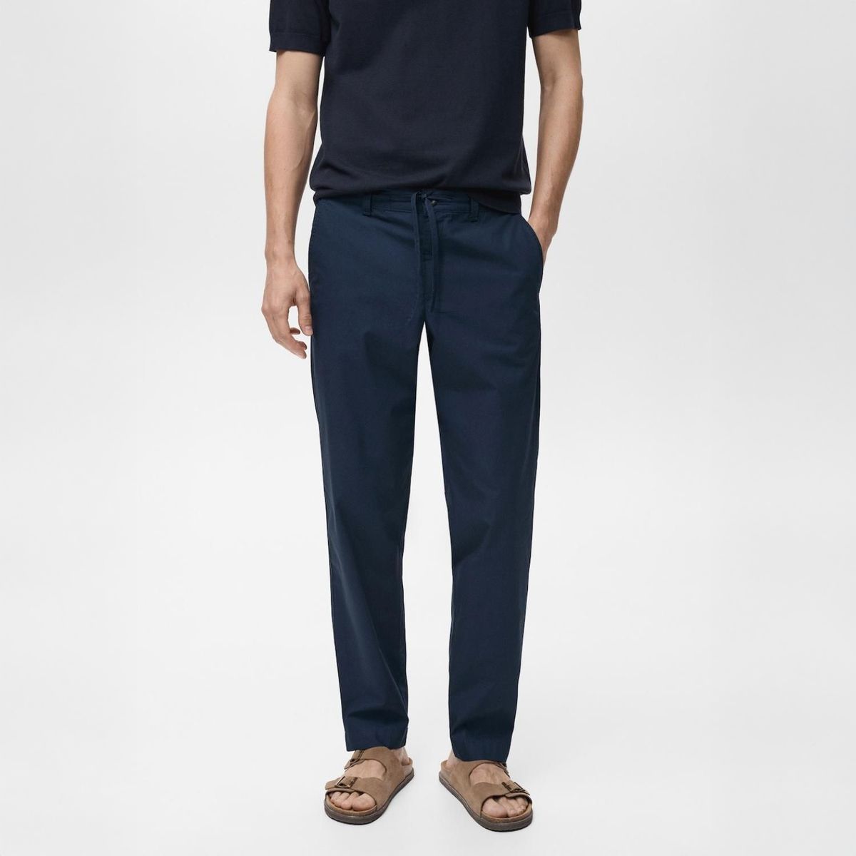 MANGO - Pantalón Popelín Algodón Mango Man