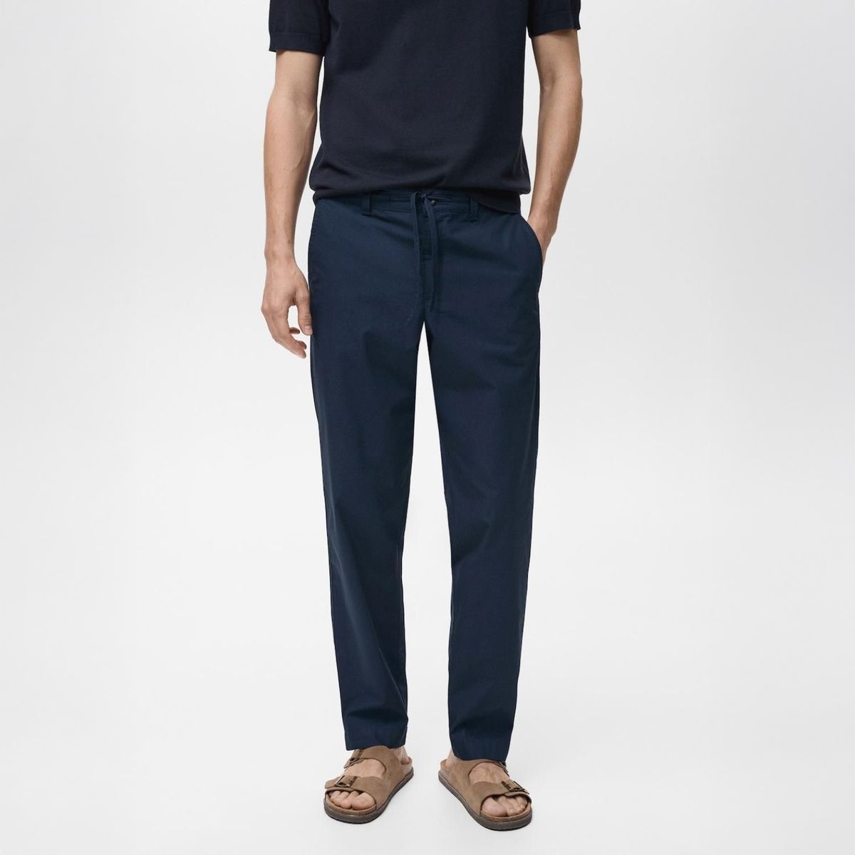 MANGO - Pantalón Popelín Algodón Mango Man