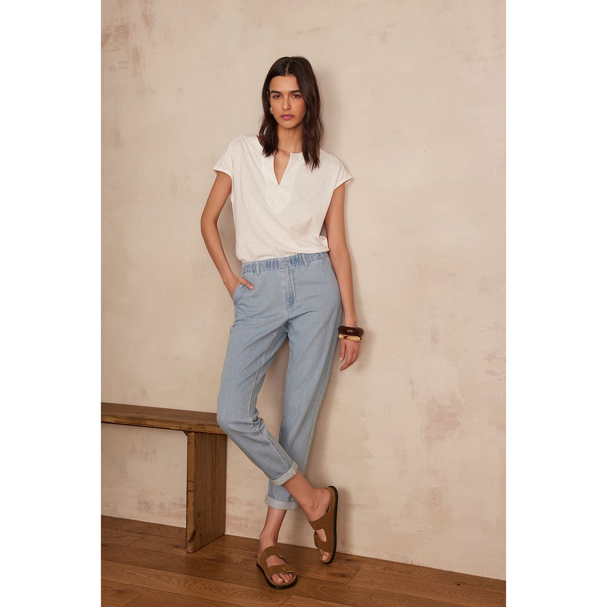 MAISON 123 - Jean Mom Tiro Alto Mujer Maison 123