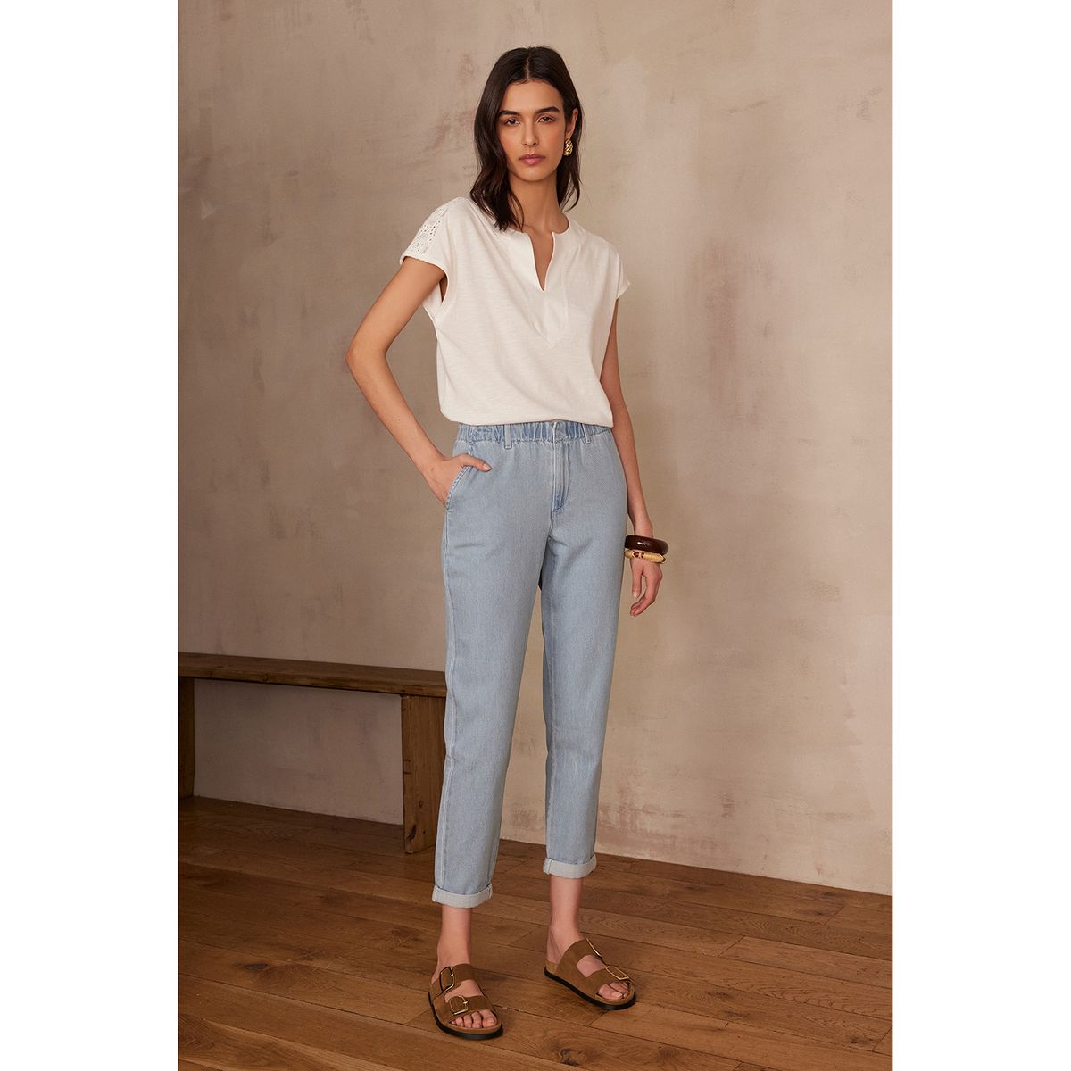 MAISON 123 - Jean Mom Tiro Alto Mujer Maison 123